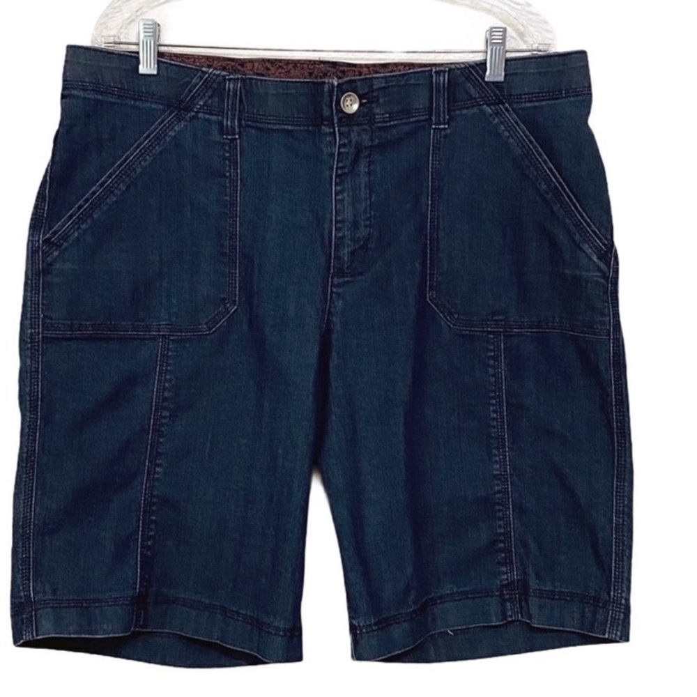Lee Comfort Waistband Dark Wash Jean Shorts 16W - Picture 1 of 7